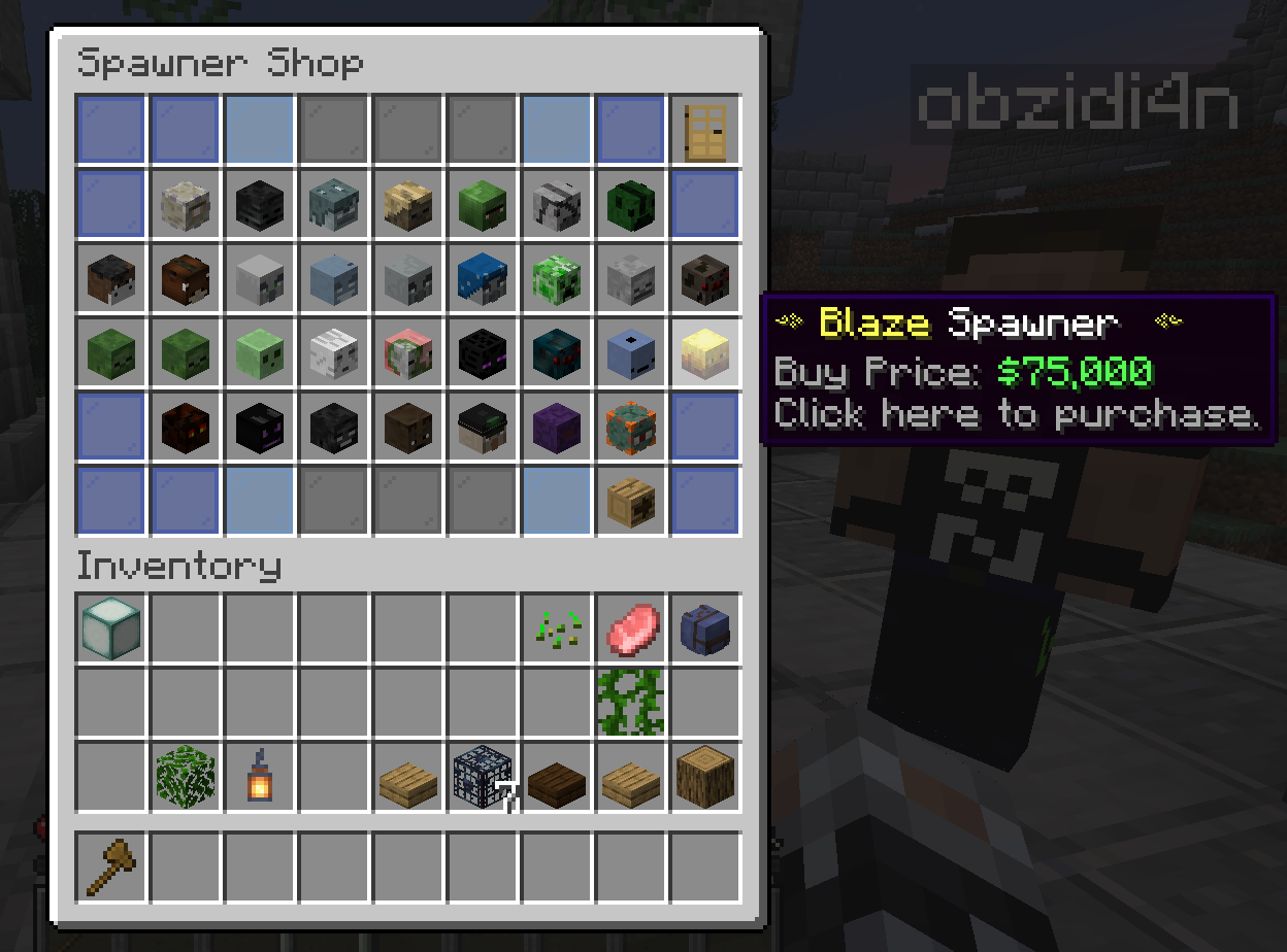 Delphicraft Spawner Shop